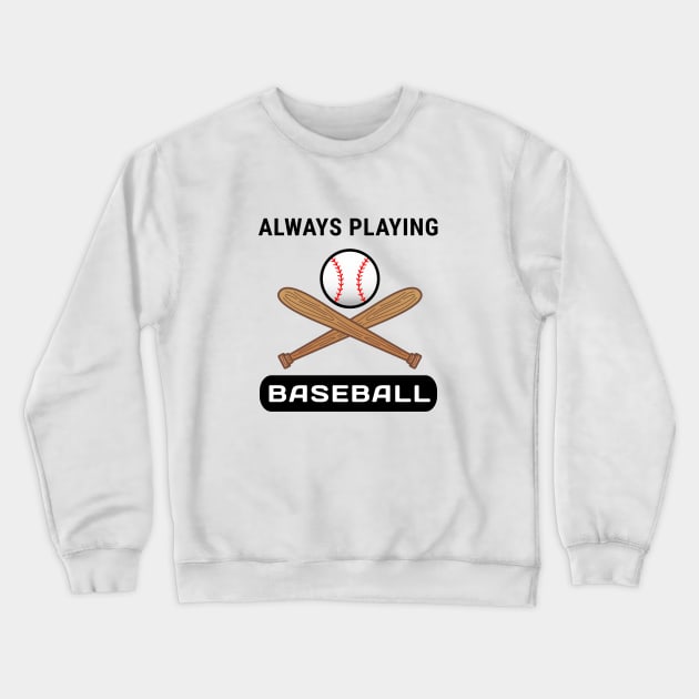 Cool Baseball Design Crewneck Sweatshirt by Eddie's Space